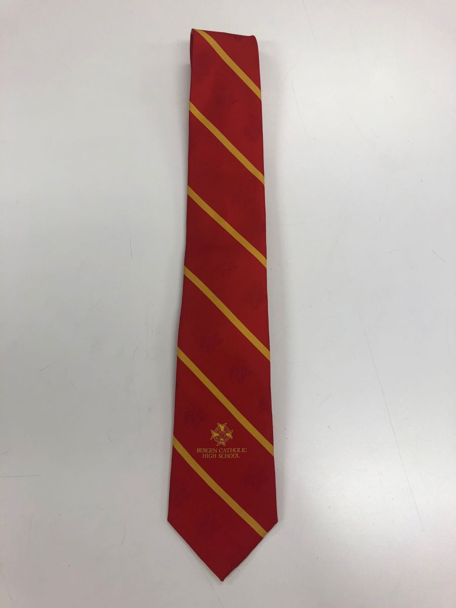 Red Microfiber Tie w/Crusader Silhouette